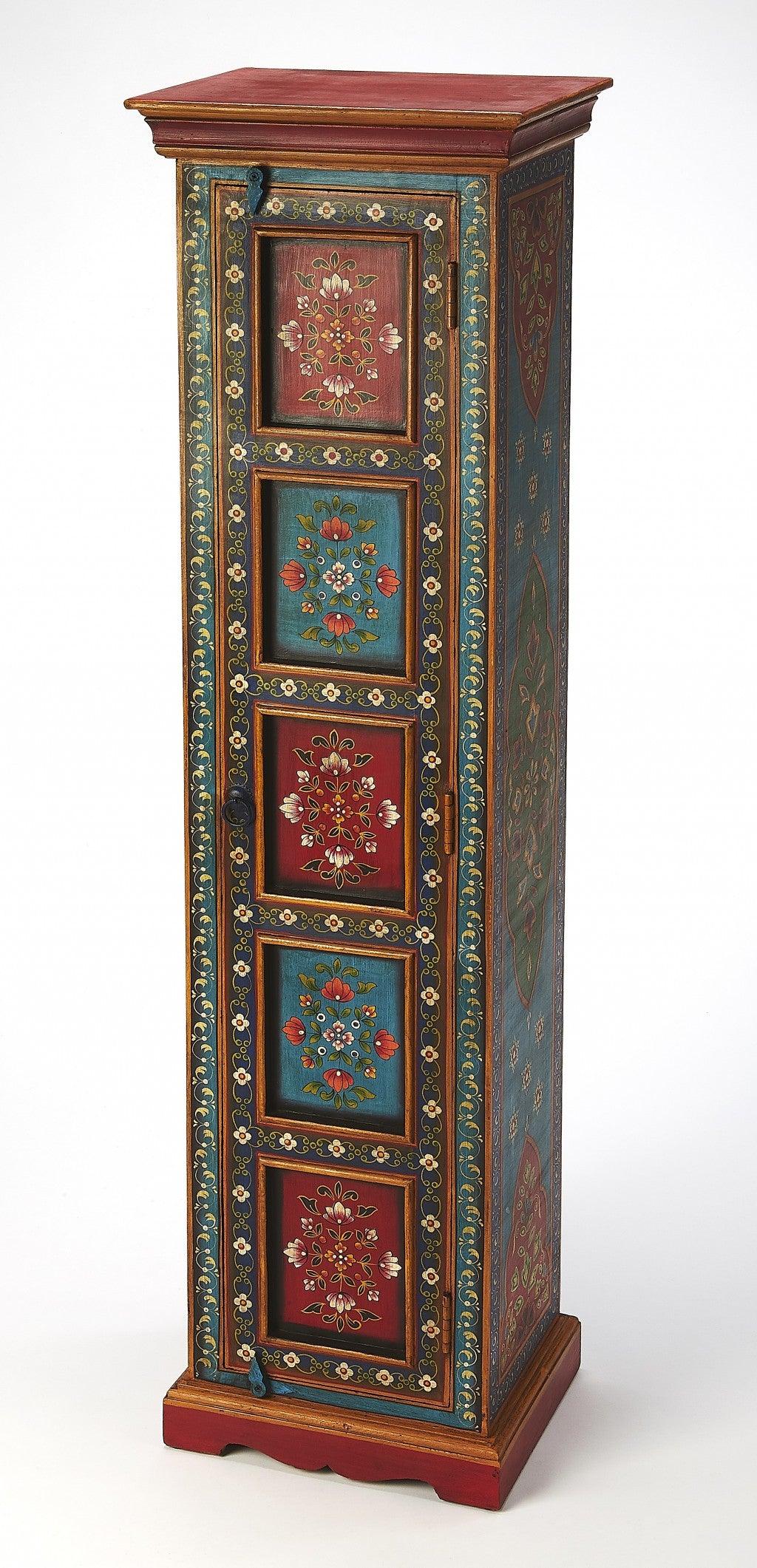 Amir Hand Painted Tall Cabinet - AFS