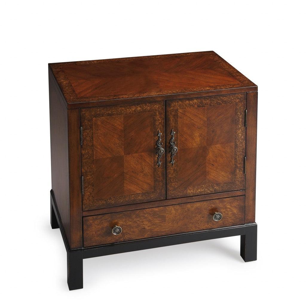 Courtland Cherry & Burl Accent Cabinet - AFS