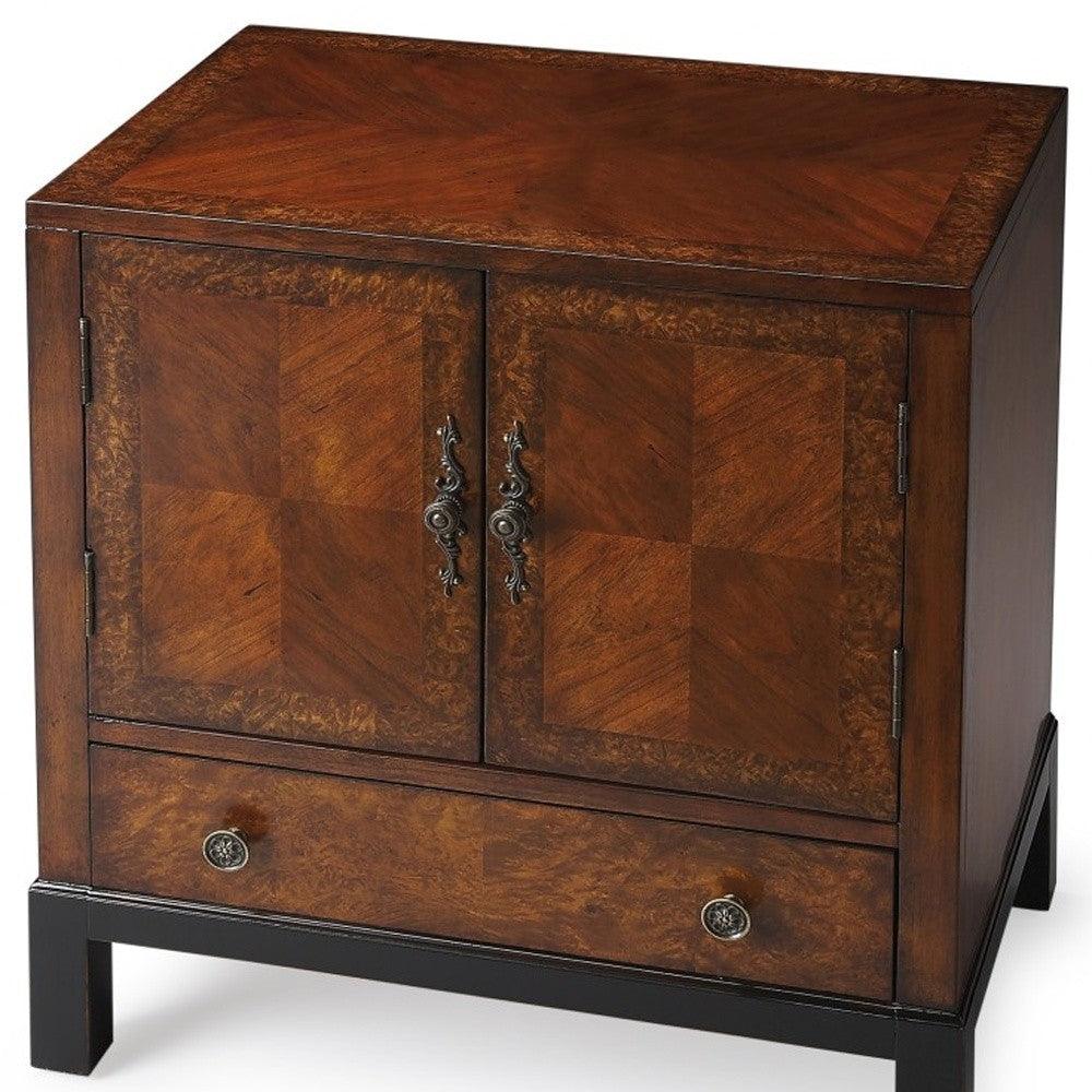 Courtland Cherry & Burl Accent Cabinet - AFS