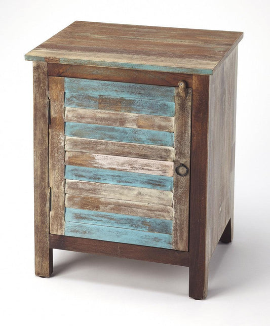 Rustic Shutter Painted Accent Cabinet - AFS