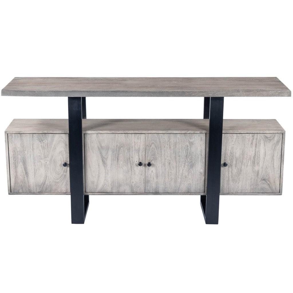 Raitis Gray Wood & Metal Sideboard - AFS