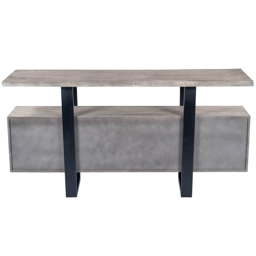 Raitis Gray Wood & Metal Sideboard - AFS