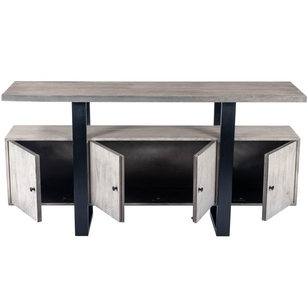 Raitis Gray Wood & Metal Sideboard - AFS