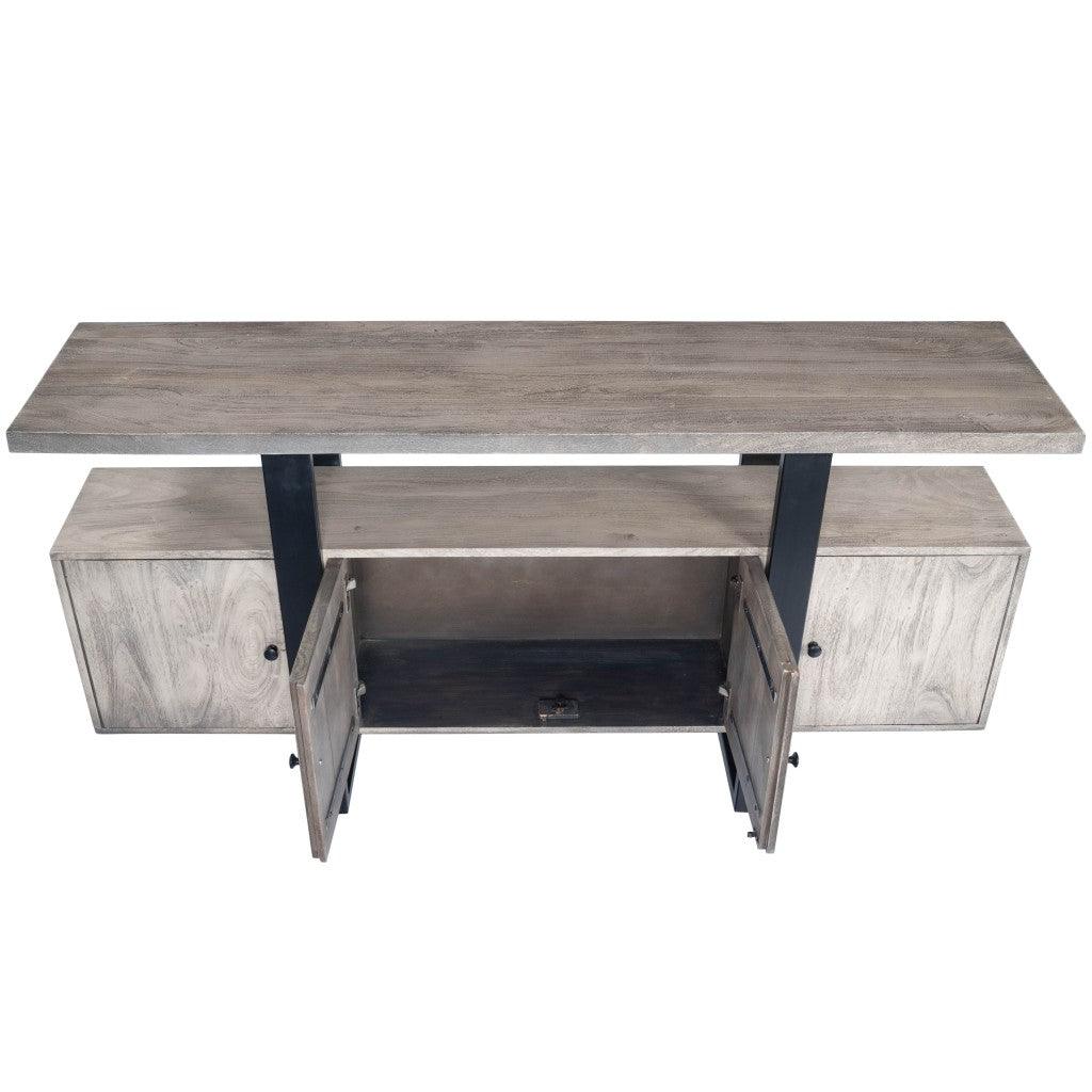 Raitis Gray Wood & Metal Sideboard - AFS