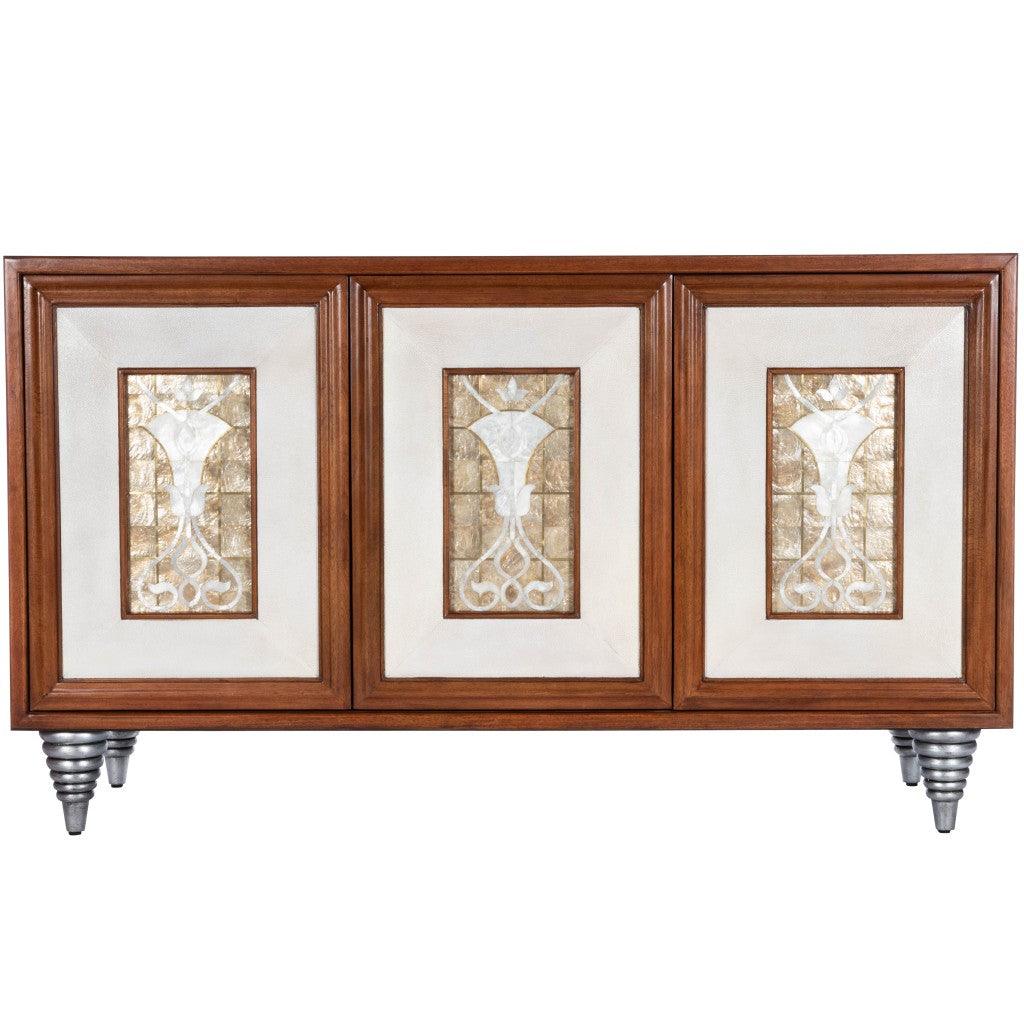 Shelly Leather & Capiz Shell Inlay Sideboard - AFS