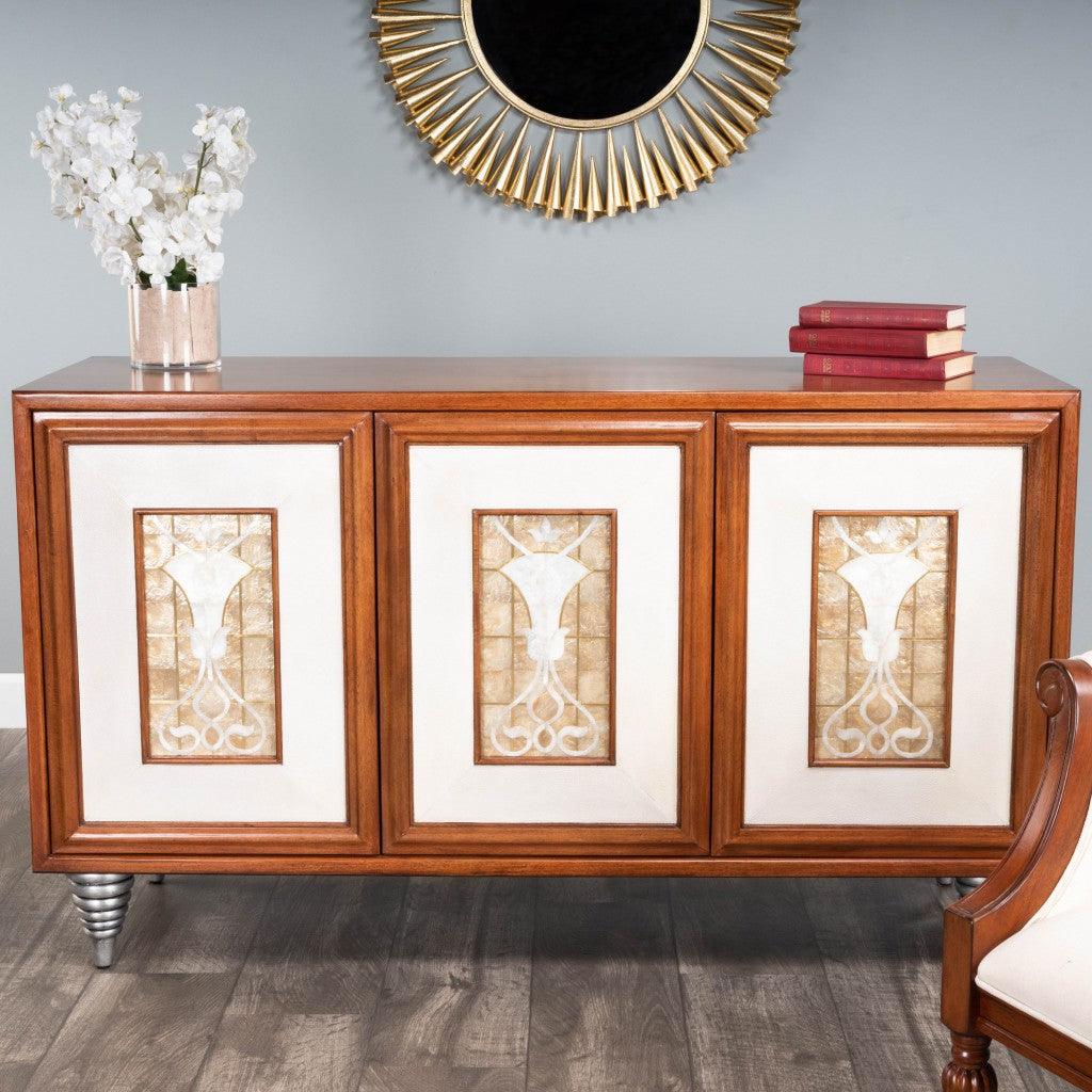 Shelly Leather & Capiz Shell Inlay Sideboard - AFS