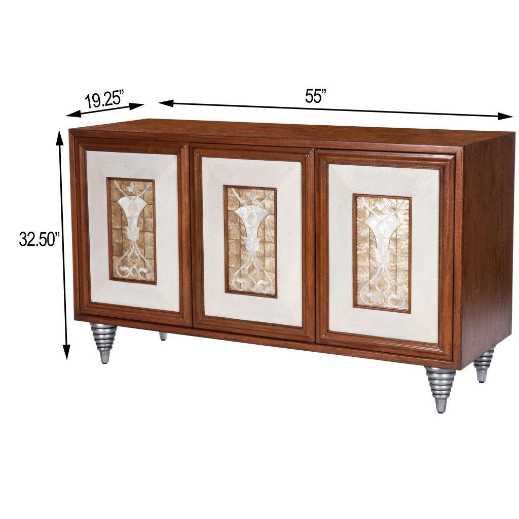 Shelly Leather & Capiz Shell Inlay Sideboard - AFS