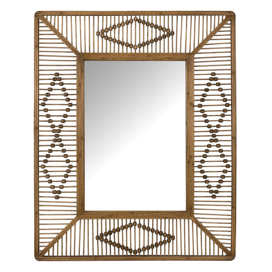 Bohemian Beaded Rectangle Wall Mirror - AFS