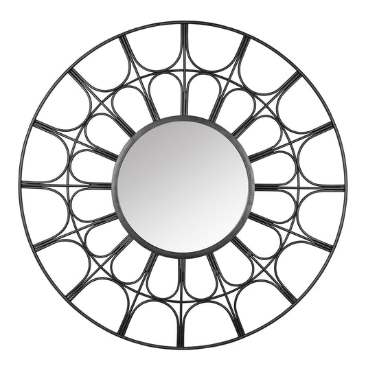 Metal Arch Design Round Wall Mirror - AFS