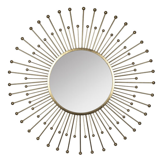 Gold Sunburst Round Wall Mirror - AFS