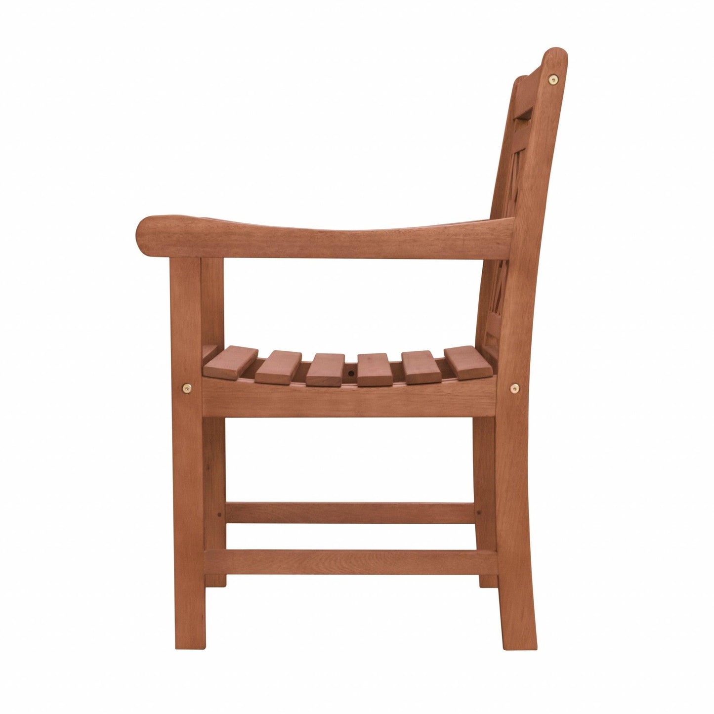 Brown Dining Armchair with Hatched Back - AFS