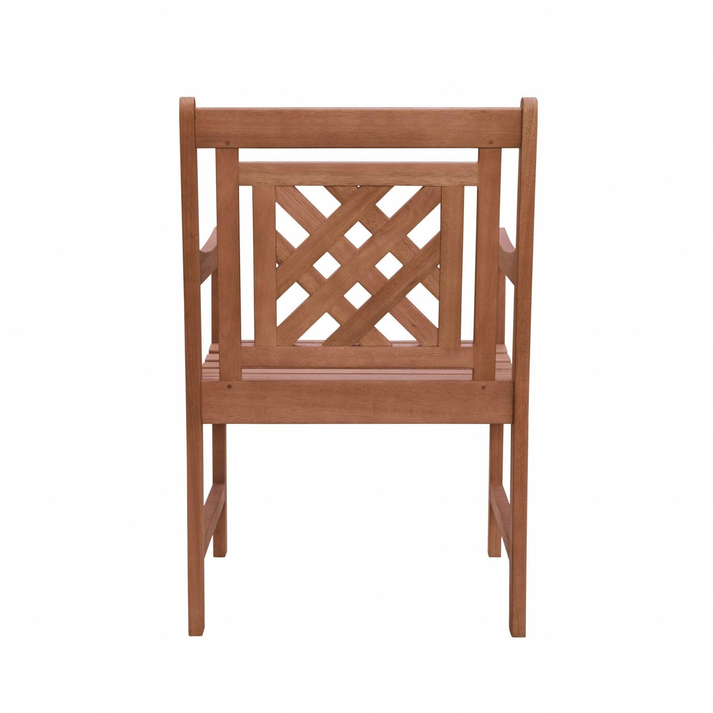 Brown Dining Armchair with Hatched Back - AFS