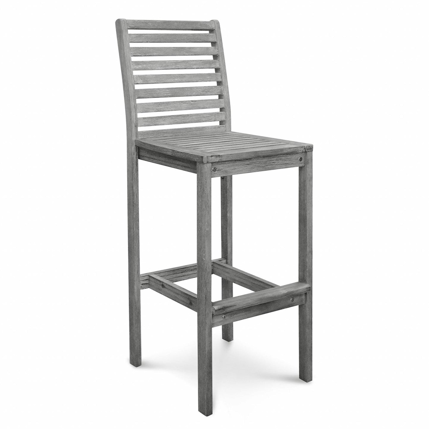 Distressed Bar Chair with Horizontal Slats - AFS