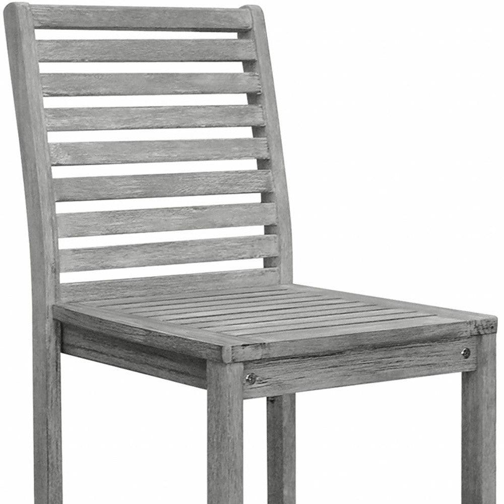 Distressed Bar Chair with Horizontal Slats - AFS