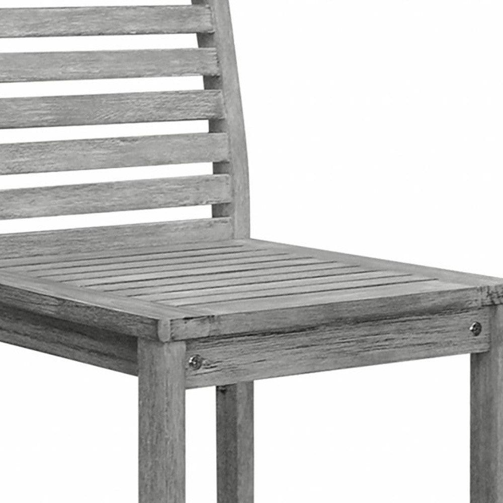 Distressed Bar Chair with Horizontal Slats - AFS