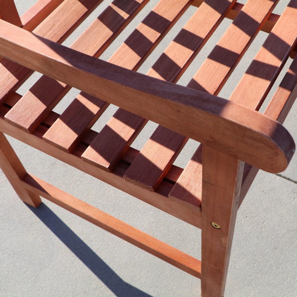 Brown Patio Armchair with Diagonal Design - AFS