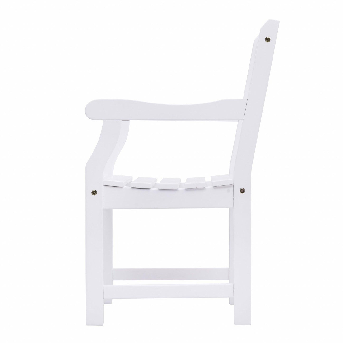 White Patio Armchair with Diagonal Design - AFS