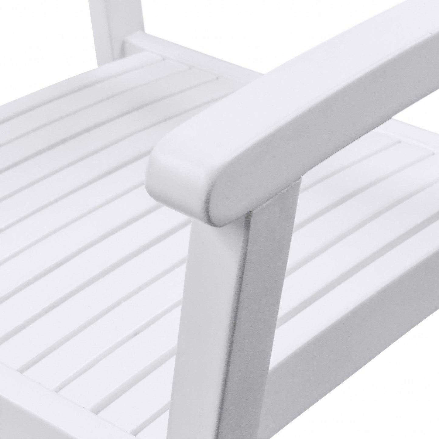 Set of Two White Stacking Armchairs - AFS