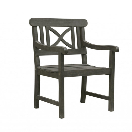 Distressed Grey Garden Armchair - AFS