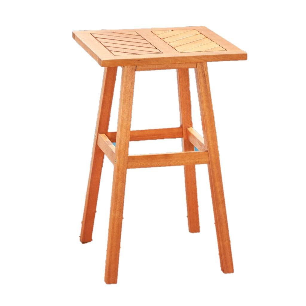 Natural Wood Tall Patio Side Table - AFS