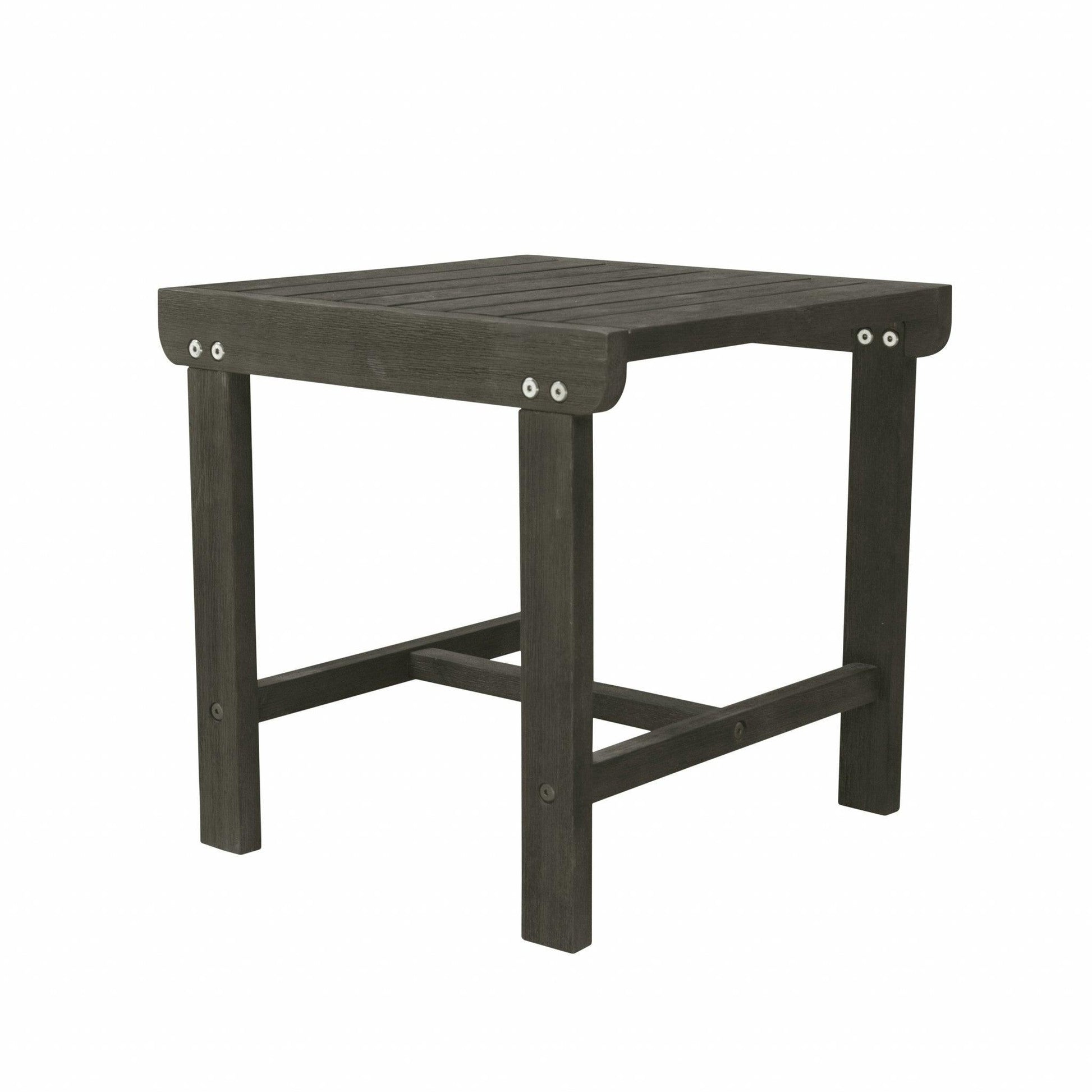 Dark Grey Outdoor Wooden Side Table - AFS