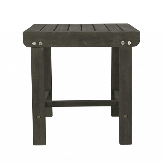 Dark Grey Outdoor Wooden Side Table - AFS