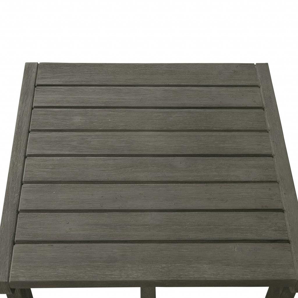 Dark Grey Outdoor Wooden Side Table - AFS