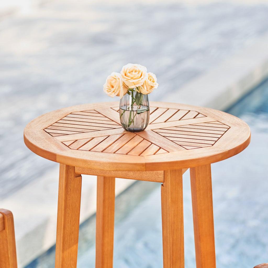 Natural Wood Round Bar Table - AFS