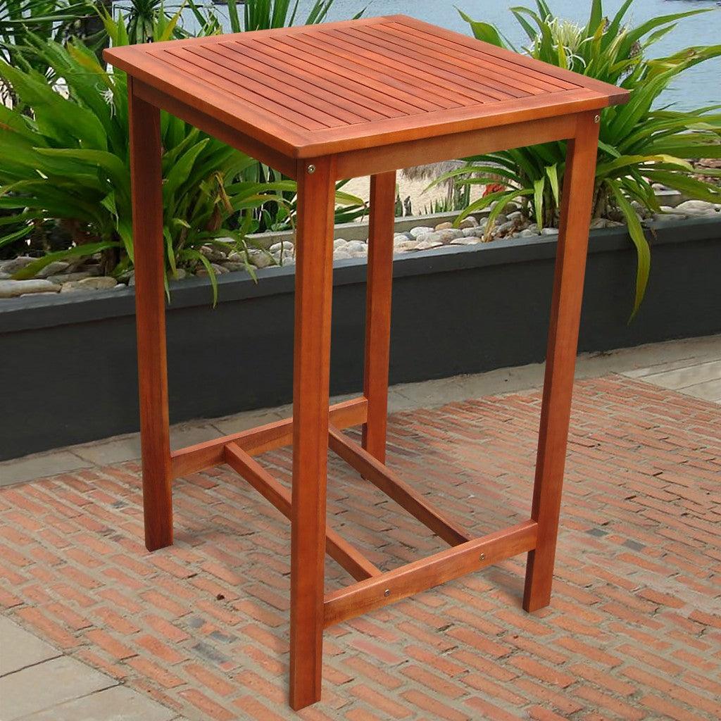 Chestnut Brown Square Bar Table - AFS