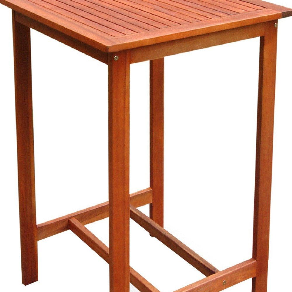 Chestnut Brown Square Bar Table - AFS