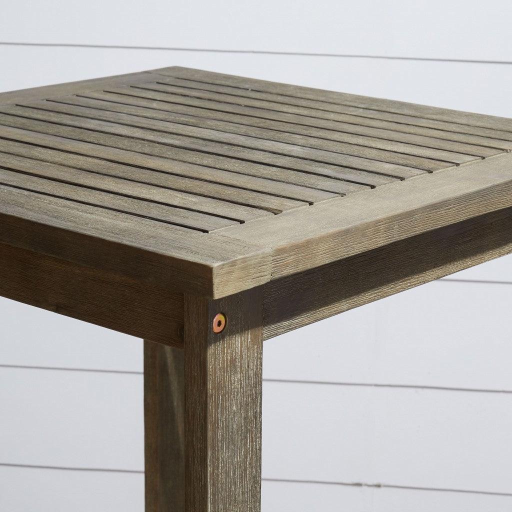 Distressed Grey Square Bar Table - AFS