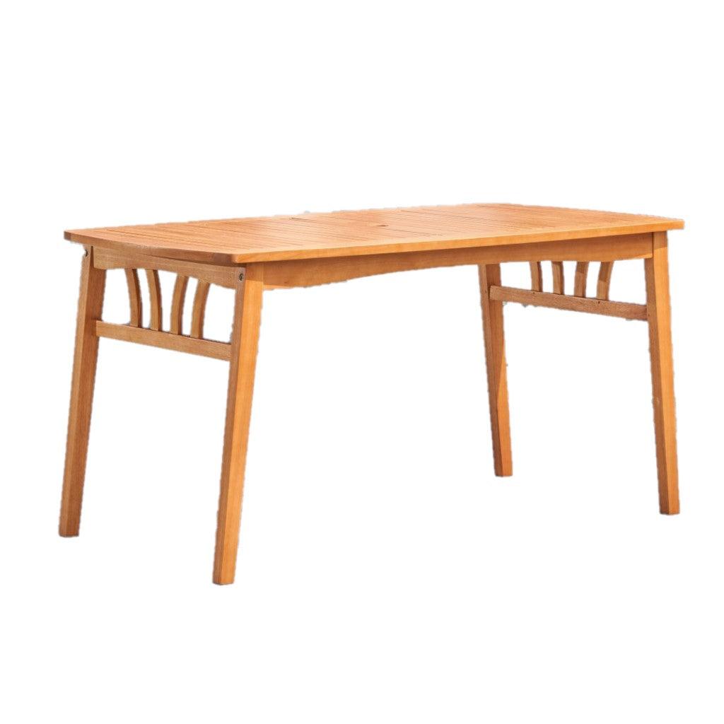 Natural Wood Dining Table with Sturdy Legs - AFS