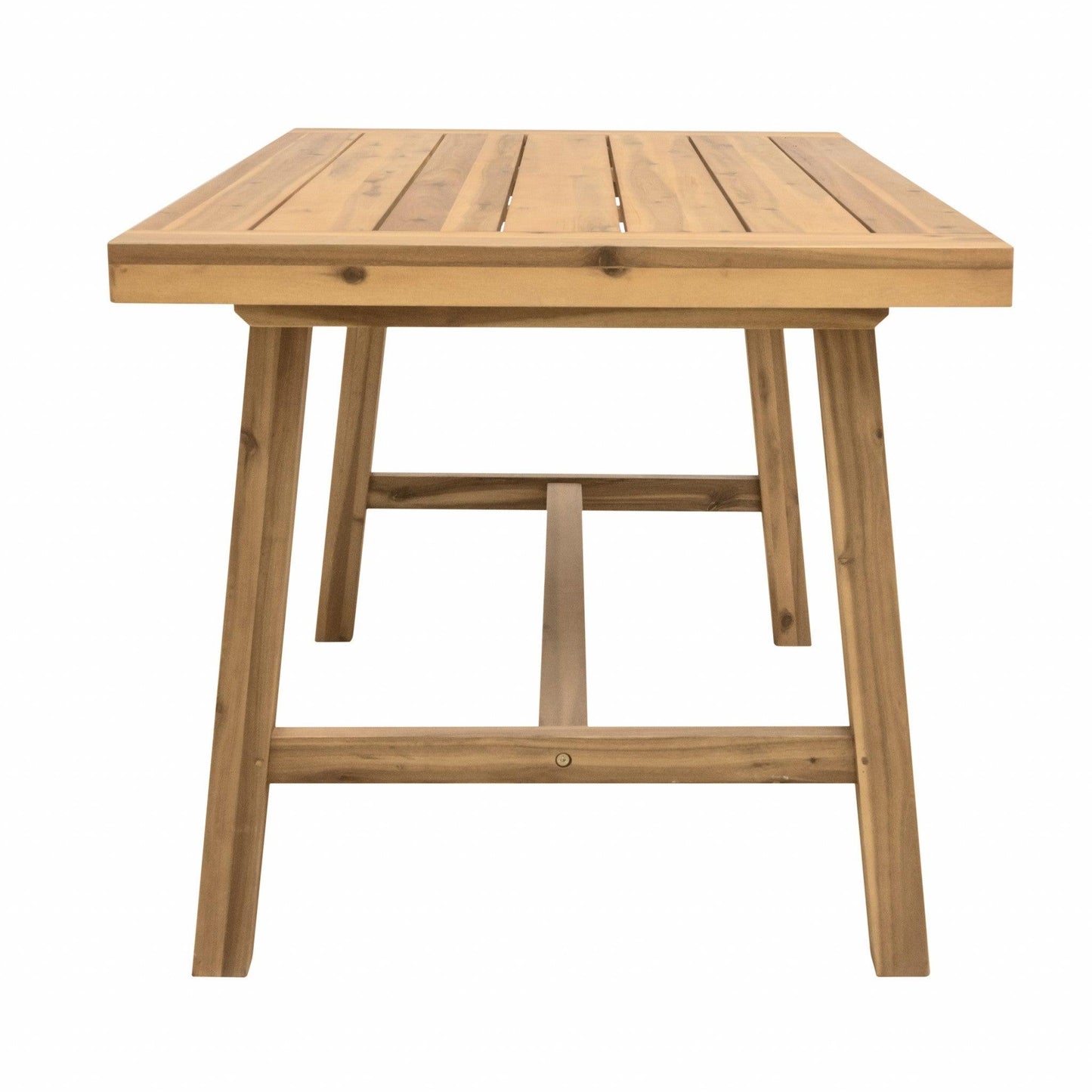 Natural Wood Dining Table with Leg Support - AFS