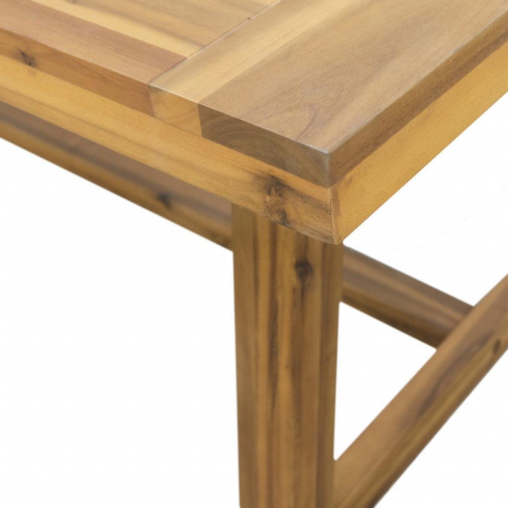 Natural Wood Dining Table with Leg Support - AFS