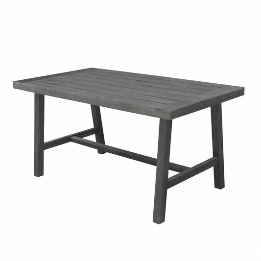 Dark Grey Dining Table with Leg Support - AFS