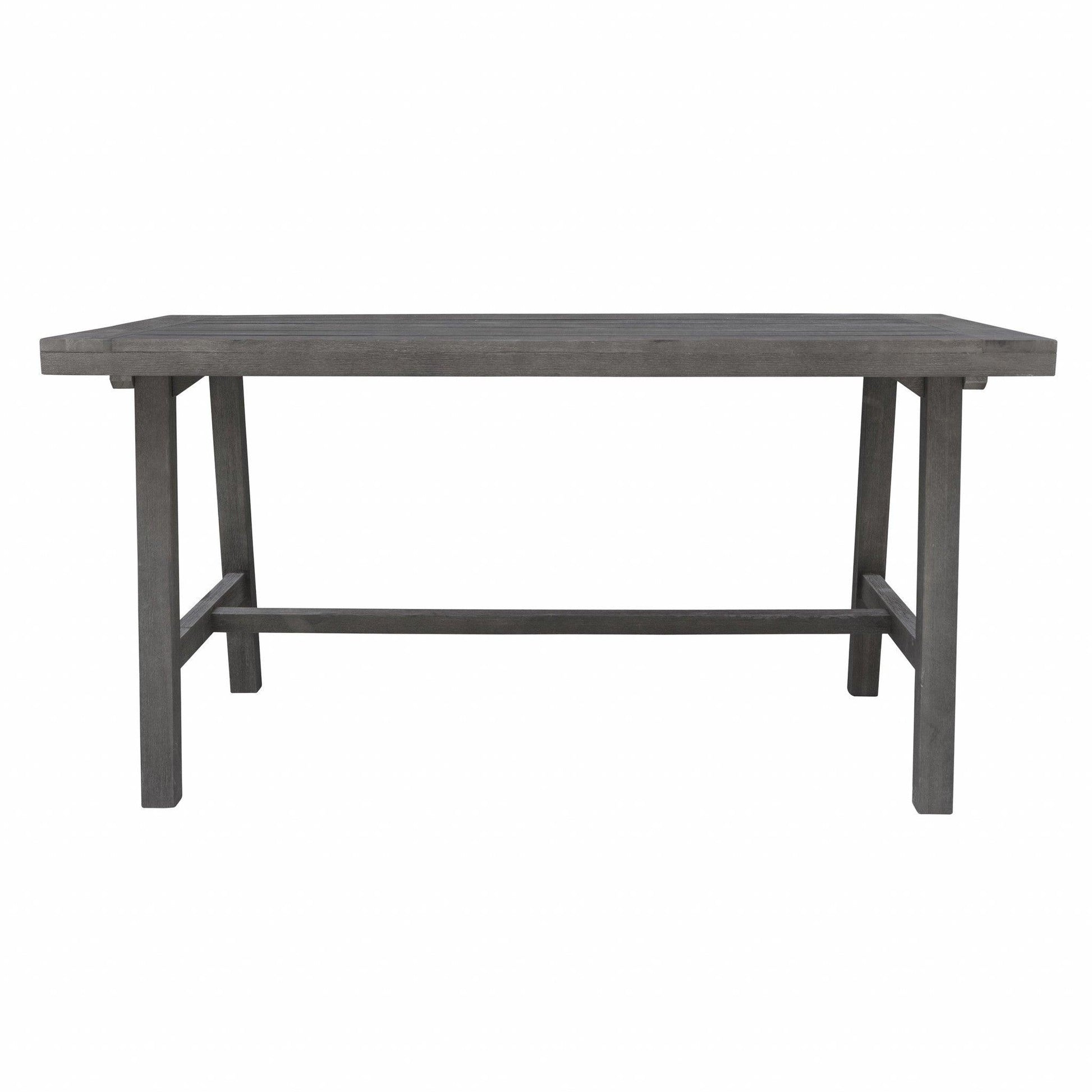 Dark Grey Dining Table with Leg Support - AFS