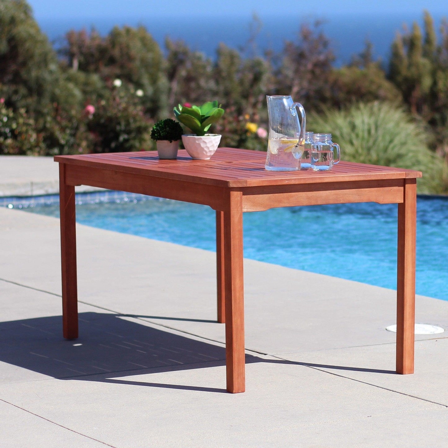 Sienna Brown Dining Table with Straight Legs - AFS