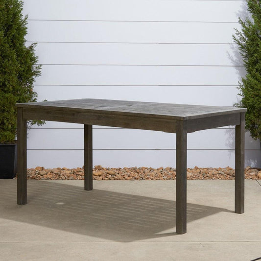 Distressed Grey Dining Table with Straight Legs - AFS