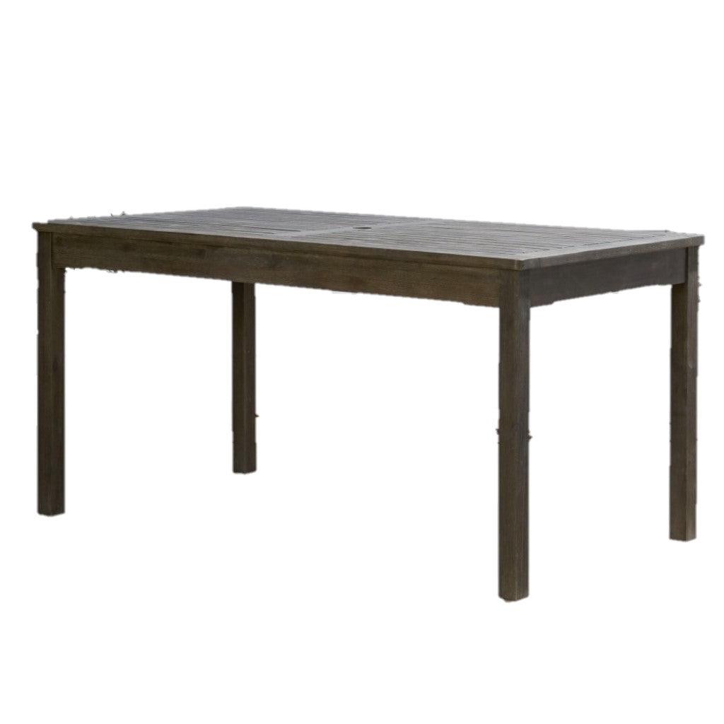 Distressed Grey Dining Table with Straight Legs - AFS