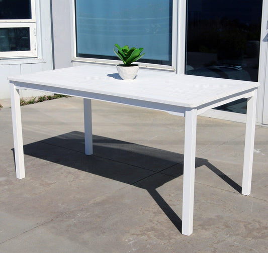 White Dining Table with Straight Legs - AFS
