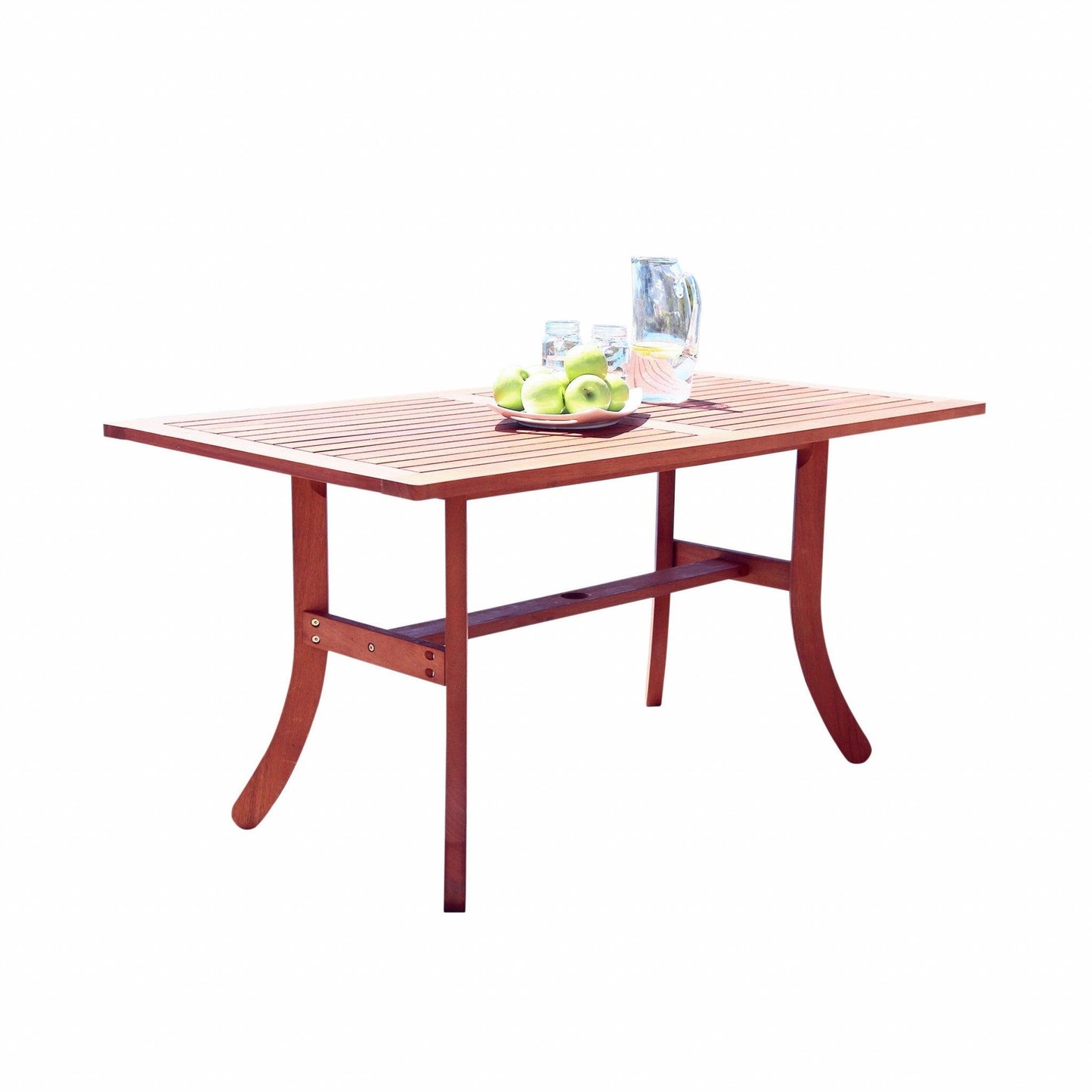 Sienna Brown Dining Table with Curved Legs - AFS