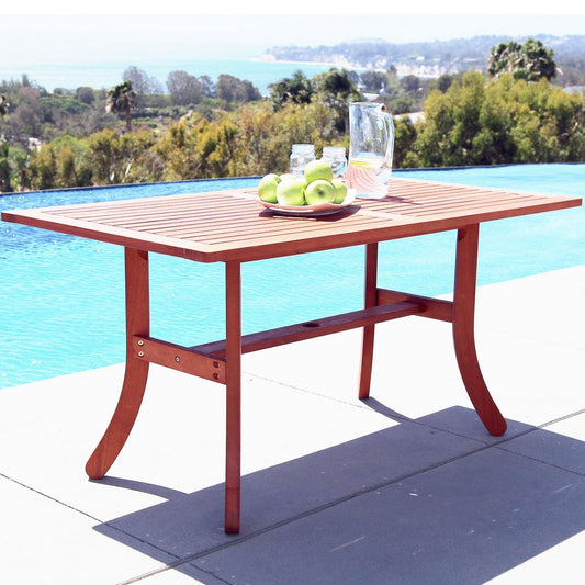 Sienna Brown Dining Table with Curved Legs - AFS