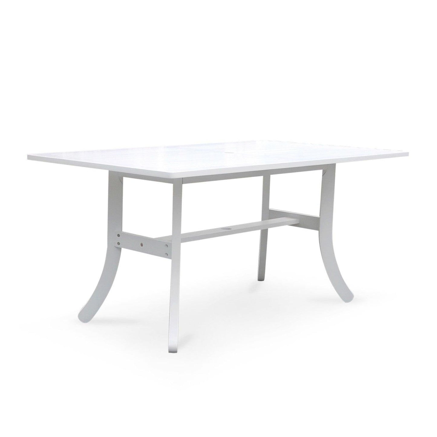 White Dining Table with Curved Legs - AFS