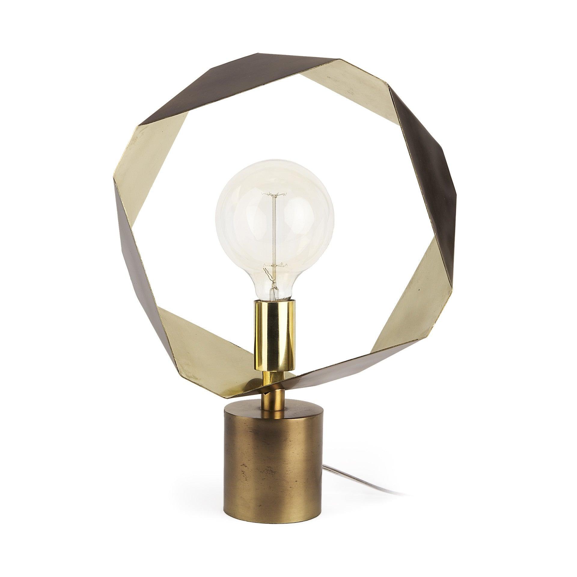 Golden Geometric Halo Table or Desk Lamp - AFS