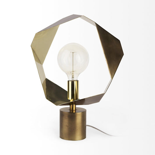 Golden Geometric Halo Table or Desk Lamp - AFS