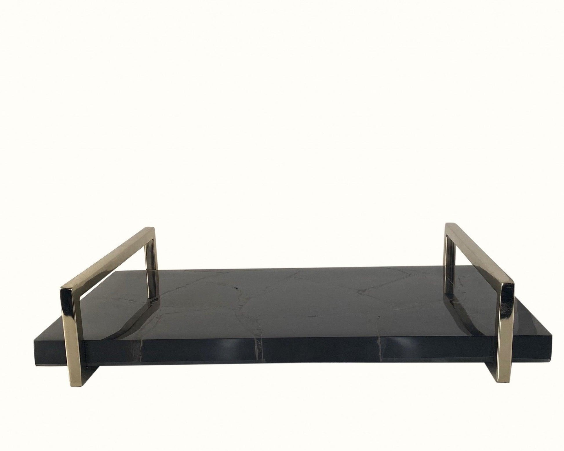 Black Agate and Gold Modern Serving Tray - AFS