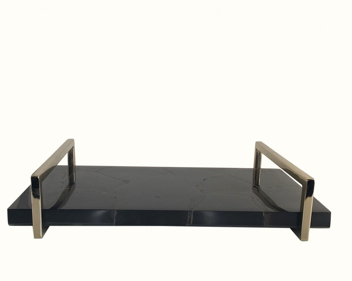 Black Agate and Gold Modern Serving Tray - AFS