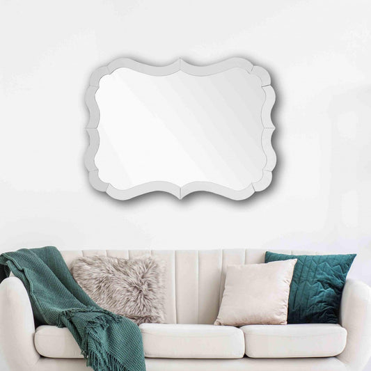 Scalloped Frameless Wall Mirror - AFS