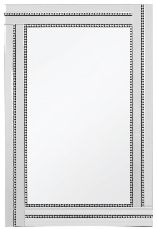 Silver Beaded Frame Mirror - AFS