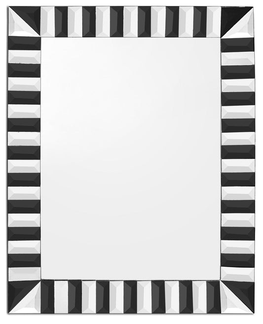 Black and White Striped Mirror - AFS